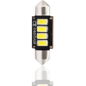 M-Tech ΛΑΜΠΑΚΙΑ ΠΛΑΦΟΝΙΕΡΑΣ C5W/C10W 12V 2W SV8,5 36mm CAN-BUS+RADIATOR LED 4xSMD5730 PREMIUM ΛΕΥΚΟ 1ΤΕΜ..