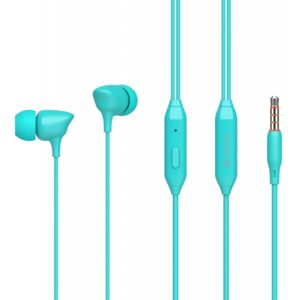 CELEBRAT earphones με μικρόφωνο G7, 3.5mm, 1.2m, μπλε G7-BL.