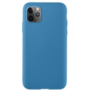 Silicone Case Soft Flexible Rubber Cover for iPhone 11 Pro blue.