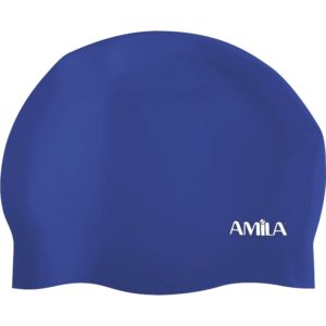 Σκουφάκι Κολύμβησης AMILA Medium Hair HQ Μπλε 47028.