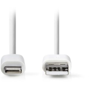 NEDIS CCGP39300WT10 Sync and Charge Cable, Apple Lightning 8-pin Male - USB A Ma NEDIS.