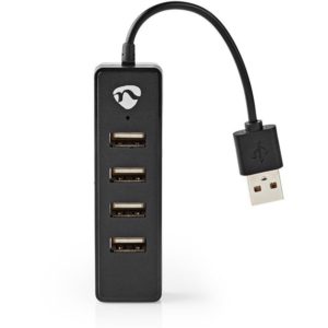 NEDIS UHUBU2420BK USB Hub 4-Port USB 2.0 Black NEDIS.