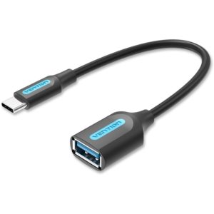 VENTION USB 3.1 (Gen 1) Type-C Male to A Female OTG Cable 0.15M Black PVC Type (CCVBB).