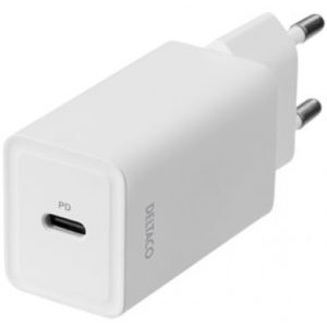 Deltaco Wall Charger Usb-c Pd 18w, White USBC-AC133.