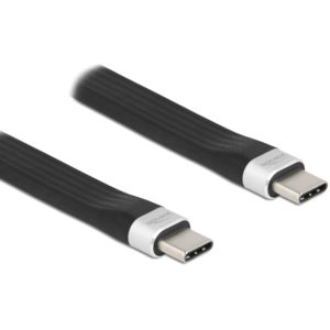 DELOCK καλώδιο USB 3.2 Gen 2 Type-C 85770, 10Gbps, 3A, FPC, flat, 13.5cm 85770.