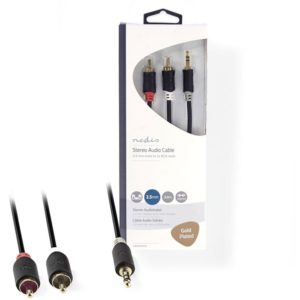 NEDIS CABW22200AT20 Stereo Audio Cable 3.5 mm Male - 2x RCA Male 2.0 m Anthracit NEDIS.