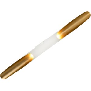 ArteLibre Φωτιστικό Τοίχου PAMPA Δίφωτο Λευκό/Χρυσό Μέταλλο/Αλουμίνιο 6x75x40cm.( 3 άτοκες δόσεις.)
