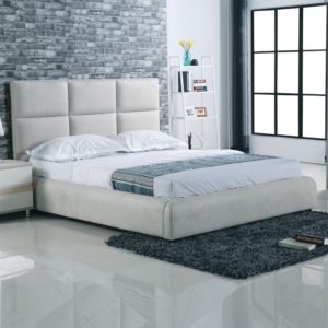 MAXIM Κρεβάτι Διπλό, για Στρώμα 160x200cm, Ύφασμα Απόχρωση Grey Stone 183x220x121cm Ε8080.( 3 άτοκες δόσεις.)