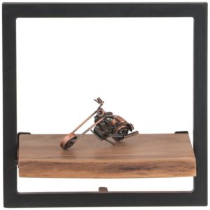 LIZARD Frame Ράφι Μέταλλο Βαφή Μαύρο, Ξύλο Ακακία Φυσικό 35x25x35cm ΕΑ7070,5.( 3 άτοκες δόσεις.)