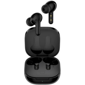 QCY T13 TWS Black Dual Driver 4-mic noise cancel. True Wireless Earbuds - Quick Charge 380mAh 6957141406915.