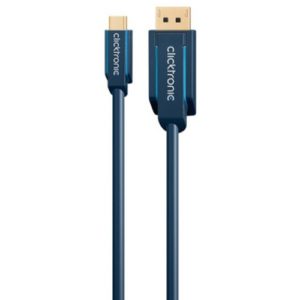 CLICKTRONIC καλώδιο DisplayPort σε USB Type-C 44931, 4K/60Hz, 1m, μπλε 44931.