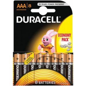 Duracell Αλκαλικές Μπαταρίες AAA 1.5V 8τμχ (DBAAALR03) (DURDBAAALR03).