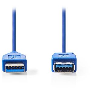 NEDIS CCGP61010BU20 USB 3.0 Cable, A Male - A Female, 2m, Blue NEDIS.
