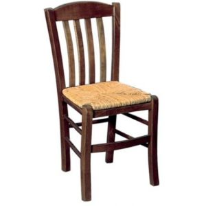 CASA Καρέκλα Οξιά Βαφή Εμποτισμού Καρυδί, Κάθισμα Ψάθα 42x45x88cm Ρ966,Ε2.( 3 άτοκες δόσεις.)