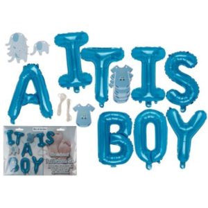 Διακοσμητικό σετ γέννησης μπλε «It' s a boy».