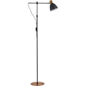 Home Lighting SE21-GM-39-MS2 ADEPT FLOOR LAMP Gold Matt and Black Metal Floor Lamp Black Metal Shade 77-8351( 3 άτοκες δόσεις.)