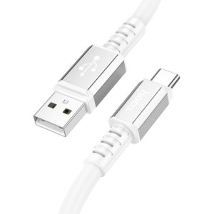 Καλώδιο Σύνδεσης Hoco X85 Strength USB σε USB-C 3A Λευκό 1m Υψηλής Αντοχής.