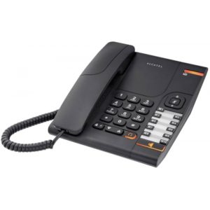 Σταθερό Ψηφιακό Τηλέφωνο Alcatel Temporis 380 Μαύρο, με Ανοιχτή Ακρόαση και Υποδοχή Σύνδεσης Ακουστικού Κεφαλής (RJ9).