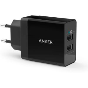 ANKER Wall Charger 2-Port USB-A 24W Black A2021L11.