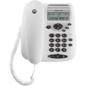 Motorola CT2W Λευκό Ενσύρματο τηλέφωνο με οθόνη.( 3 άτοκες δόσεις.)