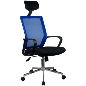 ArteLibre Καρέκλα Γραφείου ΦΟΙΒΗ Μπλε/Μαύρο Mesh 58x59x116-124.5cm.( 3 άτοκες δόσεις.)