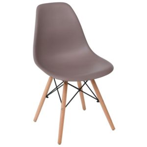 ART Wood Καρέκλα Τραπεζαρίας Κουζίνας Ξύλο - PP Sand Beige 46x53x81cm ΕΜ123,9P (Σετ 4τεμ.).( 3 άτοκες δόσεις.)