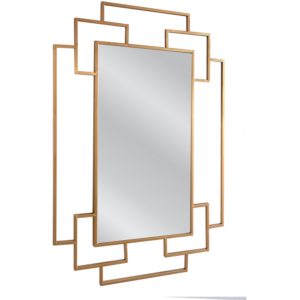 ArteLibre Καθρέπτης Τοίχου BOFUR Χρυσό Μέταλλο/Γυαλί 90x1.5x60cm.( 3 άτοκες δόσεις.)