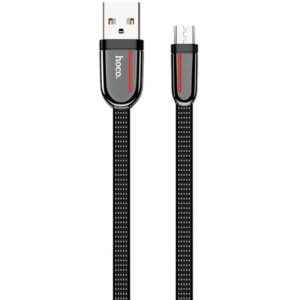 Καλώδιο σύνδεσης Κορδόνι Hoco U74 Grand USB σε Micro USB Fast Charging 2.4A 1.2m Μαύρο.