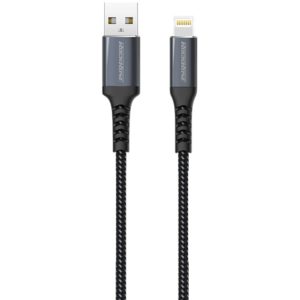 ROCKROSE καλώδιο USB σε Lightning Powerline AL, 2.4A 15W, 1m, μαύρο-μπλε RRCS07L.