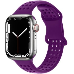 Watchband Hoco WA08 Flexible Honeycomb 38/40/41mm για Apple Watch 1/2/3/4/5/6/7/8/SE Dark Purple Silicon Band.