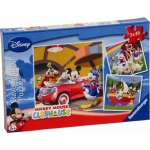 RAVENSBURGER PUZZLE - WD DISNEY MICKEY MOUSE CLUBHOUSE:EVERYBODY LOVES MICKEY (3x49pcs.) (09247)