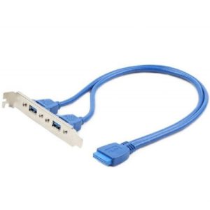 CABLEXPERT DUAL USB 3.0 RECEPTACLE ON BRACKET CC-USB3-RECEPTACLE