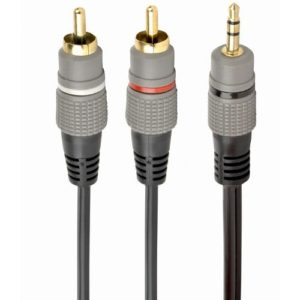 CABLEXPERT 3,5MM STEREO PLUG TO 2*RCA PLUGS 5M CABLE GOLD-PLATED CONNECTORS CCA-352-5M