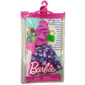 Mattel Barbie: Fashion Pack Pink Color Shirt with Purple Color Skirt (HJT19).