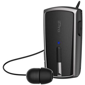Ακουστικό Bluetooth iPro RH120 Retractable Μαύρο-Γκρι (RH120BGRE) (IPRORH120BGRE).