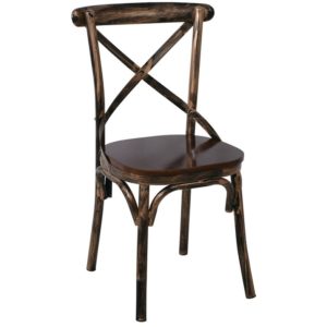 MARLIN Wood Καρέκλα, Μέταλλο Βαφή Black Gold 52x46x91cm Ε5160,1 (Σετ 4τεμ.).( 3 άτοκες δόσεις.)