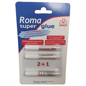 Roma Κόλλα Στιγμής Super Glue 2+1 (1197003) (ROM1197003).