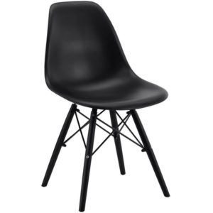 ART Καρέκλα Τραπεζαρίας Κουζίνας - Full PP Μαύρο Pro 46x55x82cm ΕΜ128,2 (Σετ 4τεμ.).( 3 άτοκες δόσεις.)
