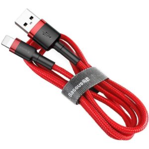 Baseus Cafule Braided USB to Lightning Cable Κόκκινο 0.5m (CALKLF-A09) (BASCALKLFA09).