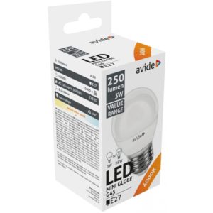 Avide LED Σφαιρική 7W E27 Λευκό 4000K Value.