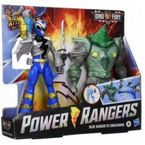 Hasbro Power Rangers Dino Fury: Battle Attacker - Blue Ranger Shockhorn (F1603).