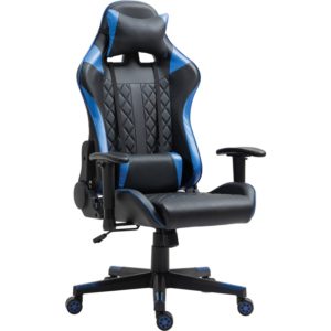 ArteLibre Καρέκλα Γραφείου Gaming ENNIS Μπλε/Μαύρο PVC 70x55x122-131cm.( 3 άτοκες δόσεις.)