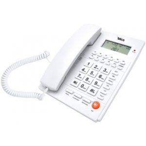 Telco Ενσύρματο τηλέφωνο με αναγνώριση κλήσης Λευκό ΤΜ-PA117