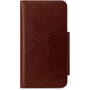 Celly Θήκη Wallet Duomo με Μαγνήτη για Smartphone έως 5.8 Καφέ DUOMOXLBR.