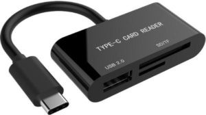 GEMBIRD UHB-CR3-02 COMPACT USB TYPE-C SDXC COMBO CARD READER BLACK