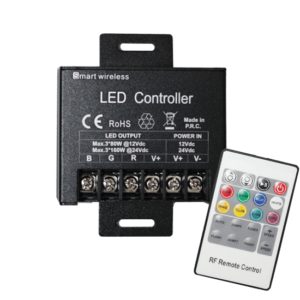 POWER RGB LED CONTROLLER 20A 240W/12V 480W/24V & RF REMOTE