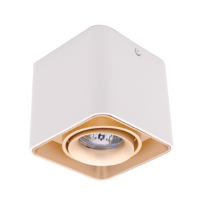 SQUARE SINGLE DOWNLIGHT SURFACE GOLD/WHITE