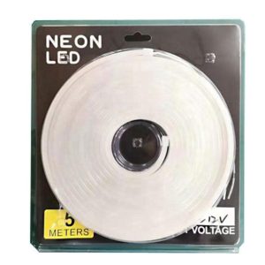 5 μετρα Neon Flex 22-24lm/led ταινια Led 6*12mm-12vDc Ψυχρο Λευκο 6000Κ