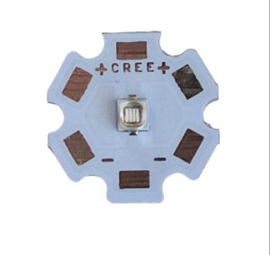 UVA-3W Cree LED 380nm XPE Υψηλής Ισχύος LED Chip-20mm PCB Board-3.2-3.6vdc-Λευκο 1 τεμ.