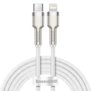BASEUS CABLE CAFULE METAL USB-C - LIGHTNING 20W 2M WHITE